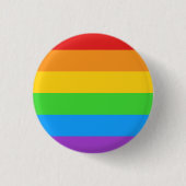 Speld met trots: Regenboogvlag Ronde Button 3,2 Cm (Voorkant)