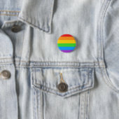 Speld met trots: Regenboogvlag Ronde Button 3,2 Cm (In situ)