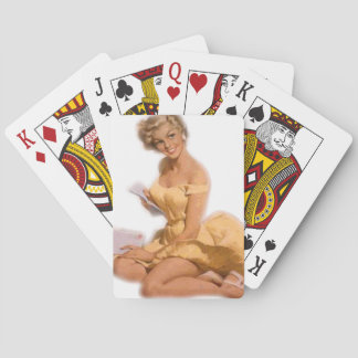 Speld op Blonde Classie Pokerkaarten