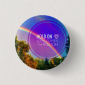 SPELD RAINBOW RONDE BUTTON 3,2 CM (Voorkant)