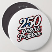 Speld van Amerikaanse vrijheid 250 jaar Ronde Button 6,0 Cm (Voorkant /achterkant)