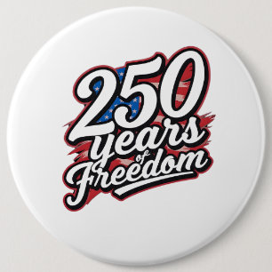Speld van Amerikaanse vrijheid 250 jaar Ronde Button 6,0 Cm