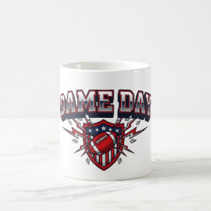 Speldag American Football Patriottisch Schild Spor Koffiemok