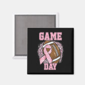 Speldag - Borstkanker - Roze Football Magneet (Voorkant / Achterkant)