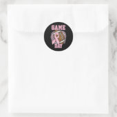 Speldag - Borstkanker - Roze Football Ronde Sticker (Tas)