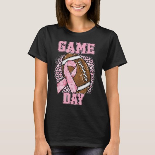 Speldag - Borstkanker - Roze Football T-shirt (Voorkant)