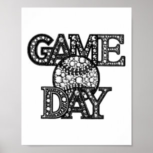 Speldag Bysebyl Rhinestone Bysebyl Speler Sport M Poster