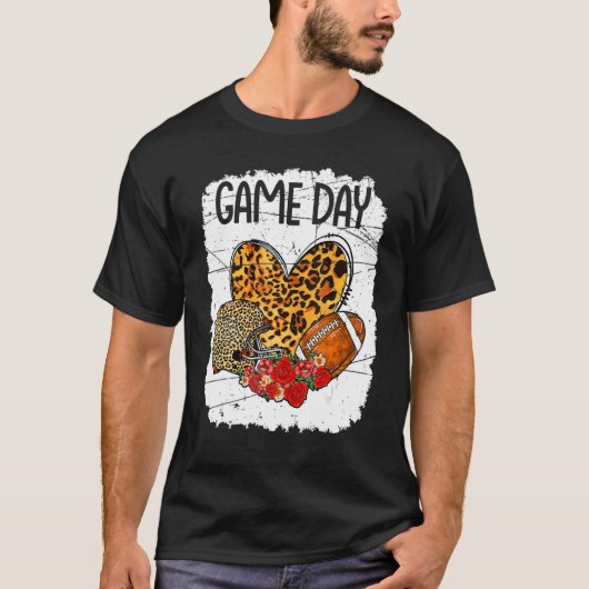 Speldag met Football van luipaard T-shirt (Voorkant)