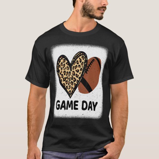 Speldag met Football van luipaard T-shirt (Voorkant)