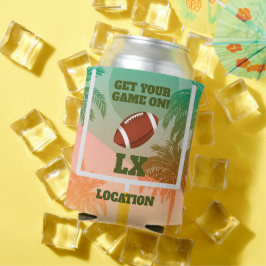 Speldag met palmen en Footballs Blikjeskoeler