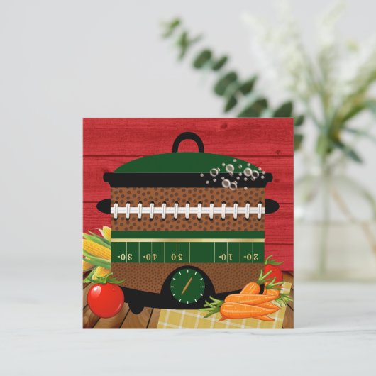 Speldag / Pot Luck / Uitnodiging voor verzamelen (Staand voorkant)