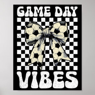 Speldag Sfeer Groovy Coquette Boog Voetbal Vrouwen Poster