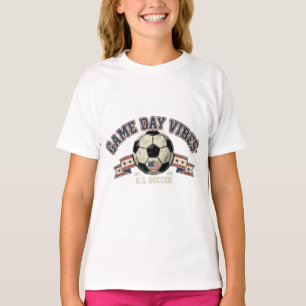 Speldag Sfeer US Voetbal Retro Fan T-shirt