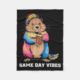 Speldag Vibes Tribale Grondhoeder met Football F Fleece Deken
