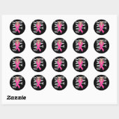 Spelddag Borstkanker Bewustmaking Roze Football Ronde Sticker (Vel)
