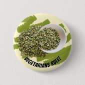 Spelde gespleten groene erwt foto ronde button 5,7 cm (Voorkant)