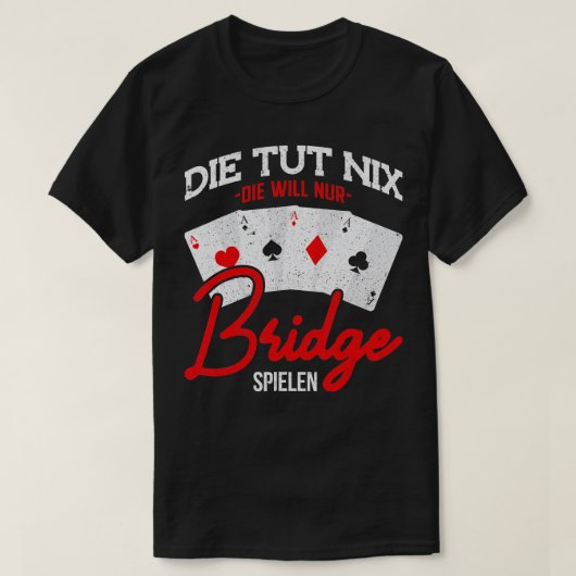 Speldeken voor Dealer Bridge-Kaart T-shirt (Design voorkant)