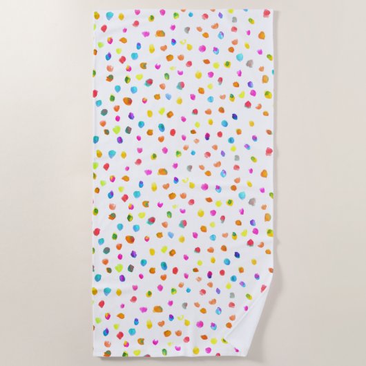 Spelden en stippen polka stip waterverf strandstij strandlaken (Voorkant)