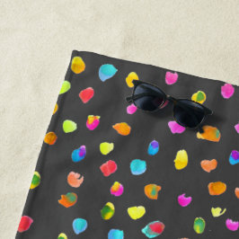 Spelden en stippen polka stip waterverf strandstij strandlaken