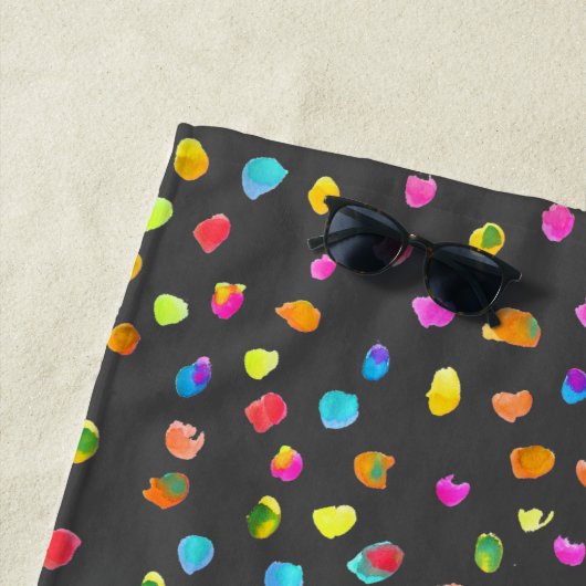 Spelden en stippen polka stip waterverf strandstij strandlaken (In situ)