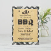 speldenjongen Roast BBQ Birthday Party Kaart (Staand voorkant)