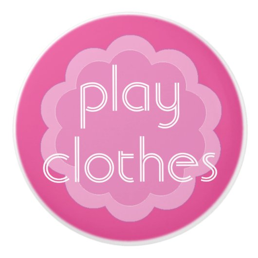 speldenorganisatie roze bloemknop keramische knop (Voorkant)