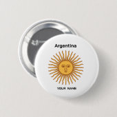 Speldje Argentina Sol de Mayo Naam Aanpassen (Voorkant /achterkant)