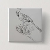 Speldje met kardinaalvogel (Voorkant)