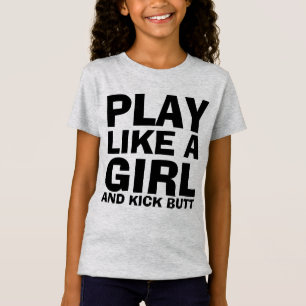 SPELEN ALS EEN MEISJE, KICK & BUTT MEISJES T-shirt