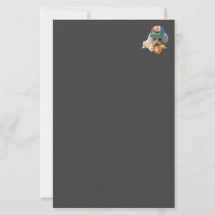 Spelen Bal Poedel Licht Zwart Stationery Briefpapier