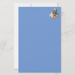 Spelen Bal Poedel Matching Blauw Stationery Briefpapier