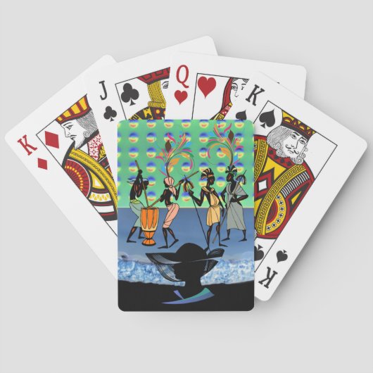Spelen Card Deck Afrikaanse vrouwen Pokerkaarten (Achterkant)