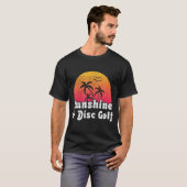 Spelen Disc Golf Frisbee Gooien Mand Sunshine T-shirt (Voorkant volledig)