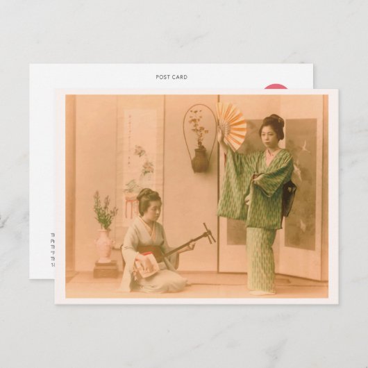 "Spelen en dansen" 舞 物Instrumenten 日 本 Briefkaart (Voorkant / Achterkant)