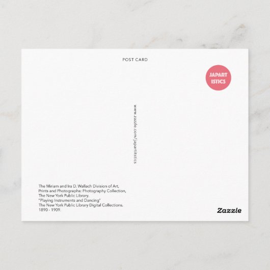 "Spelen en dansen" 舞 物Instrumenten 日 本 Briefkaart (Achterkant)