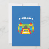 Spelen en springen blauw en rood kaart (Achterkant)