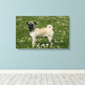 Spelen in bloemen canvas afdruk (Insitu (Houten vloer))