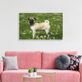 Spelen in bloemen canvas afdruk (Insitu (Woonkamer))