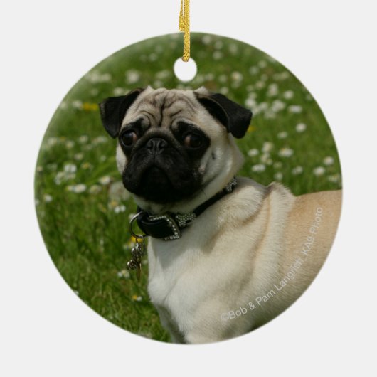 Spelen in bloemen keramisch ornament (Achterkant)