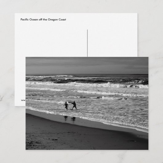 Spelen in de Golven van het Briefkaart van de Stil (Voorkant / Achterkant)