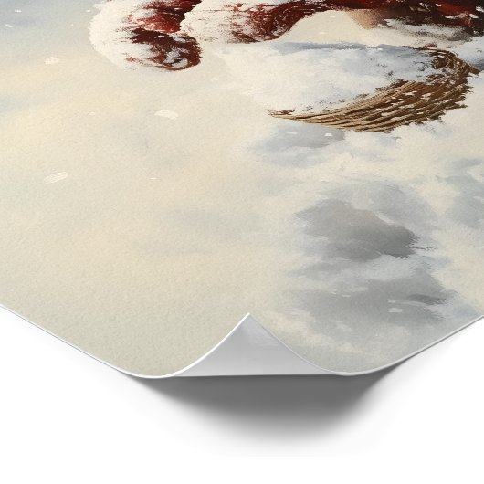 Spelen in de sneeuw poster (Hoek)