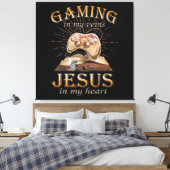 Spelen in mijn aderen Jezus in mijn hart Canvas Afdruk (Insitu (Slaapkamer))