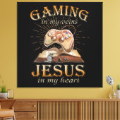 Spelen in mijn aderen Jezus in mijn hart Canvas Afdruk (Insitu (Woonkamer))