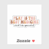 Spelen is de beste medicijn, kinderlevensspecialis sticker (Vel)