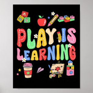 Spelen is het leren van de Kinder leraar terug naa Poster