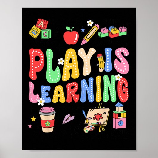 Spelen is het leren van de Kinder leraar terug naa Poster (Voorkant)