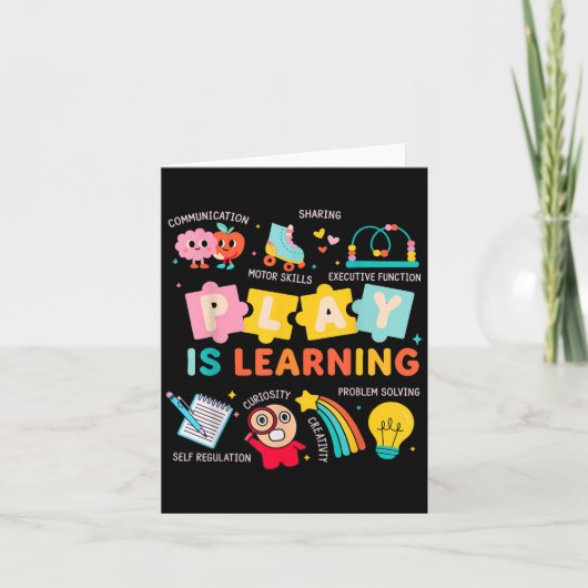 Spelen is het leren van de kleuterschool kaart (Voorkant)