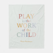 Spelen is het werk van het kind Maria Montessori Fleece Deken (Voorkant)