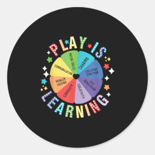 Spelen is leraar terugbrengen naar school eerste d ronde sticker