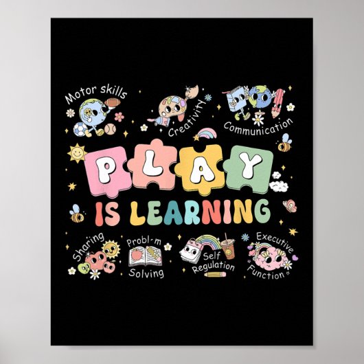 Spelen Is Leren Docent Student Eerste Dag Terug Na Poster (Voorkant)